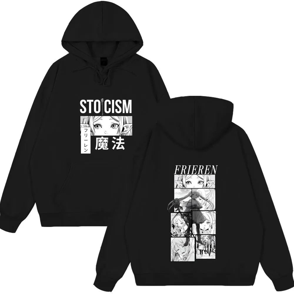 Frieren Stoicism Black Hoodie from Frieren: Beyond Journey’s End