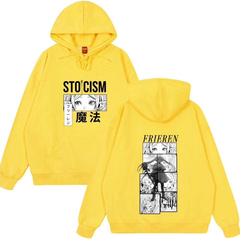 Frieren Stoicism Yellow Hoodie from Frieren: Beyond Journey’s End