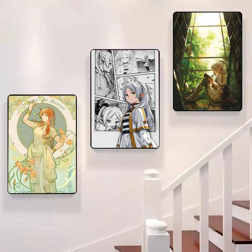 Frieren Group Sunset Scene Anime Poster – Beyond Journey’s End Wall