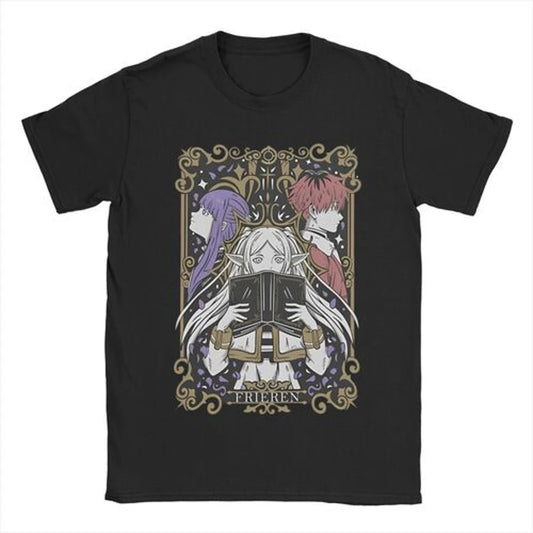 Frieren Anime Beyond Journey’s End Black T-Shirt