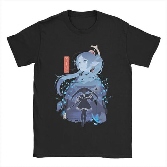 Frieren Anime Black Black T-Shirt