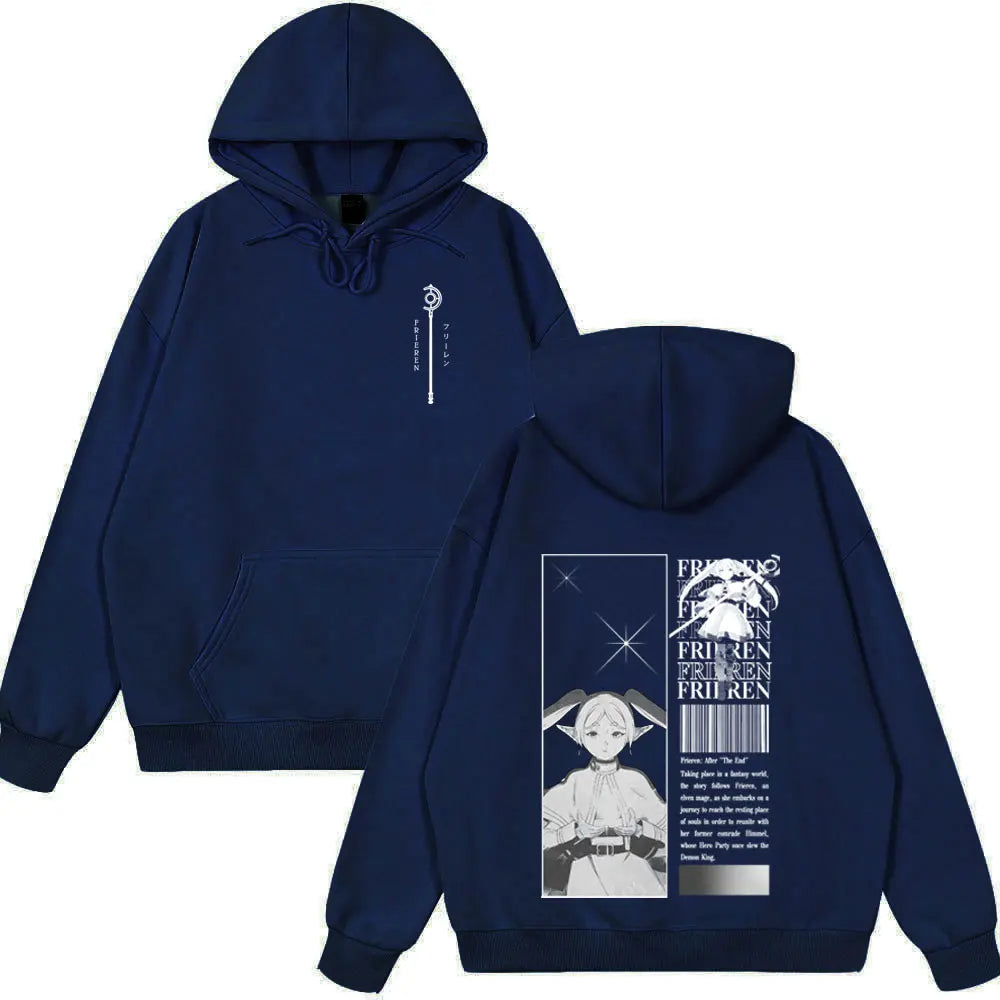 Frieren: Beyond Journey’s End Anime Frieren Hoodie Navy Blue