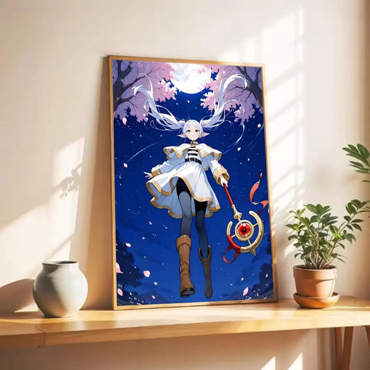 Frieren: Beyond Journey’s End Anime Moonlight Frieren Wall Poster