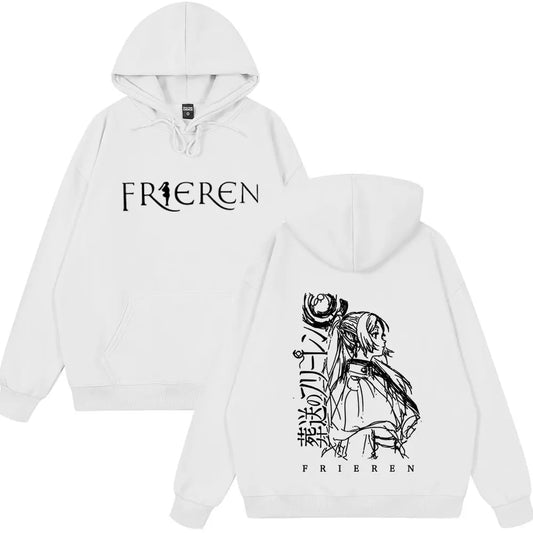 Anime Frieren: Beyond Journey's End White Hoodie