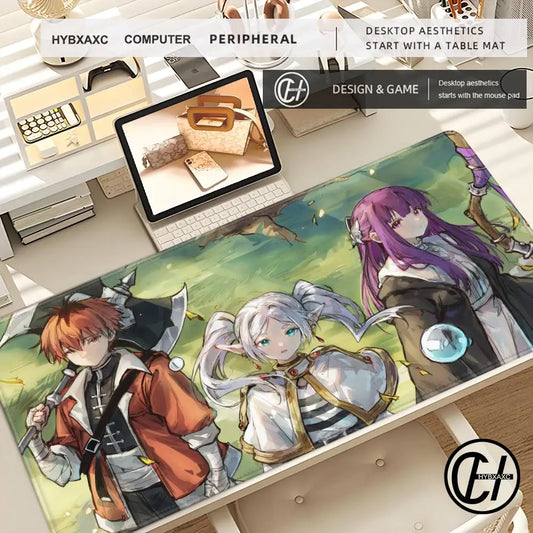 Frieren: Beyond Journey’s End Desk Mat – Frieren, Stark & Fern Adventure