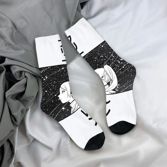 Frieren Anime Dark Fantasy Mage Black Socks