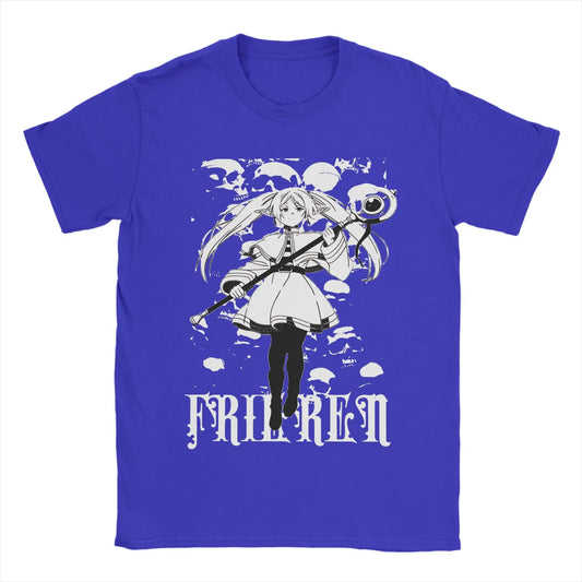 Sousou no Frieren Anime Blue T-Shirt