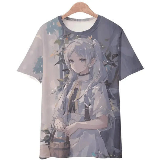 Anime Sousou no Frieren T-Shirt (Adult & Kids) – Soft Pastel
