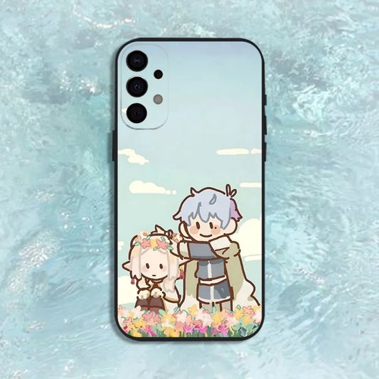 Frieren & Himmel Chibi Garden Samsung Phone Case – Soft Fantasy Anime