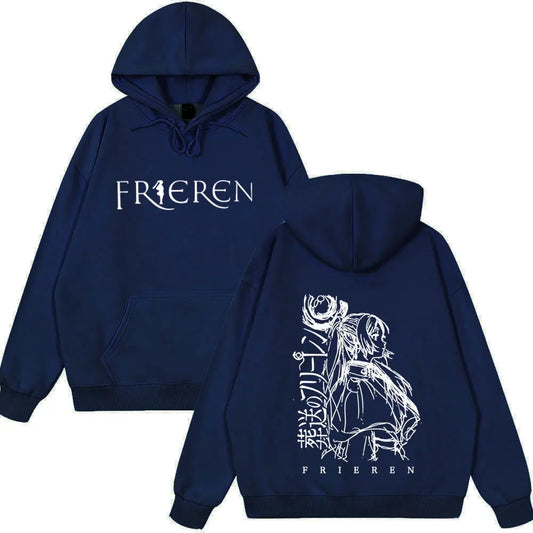 Anime Frieren: Beyond Journey's End Navy Blue Hoodie