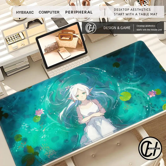 Frieren: Beyond Journey’s End Desk Mat – Tranquil Water Lily Dream