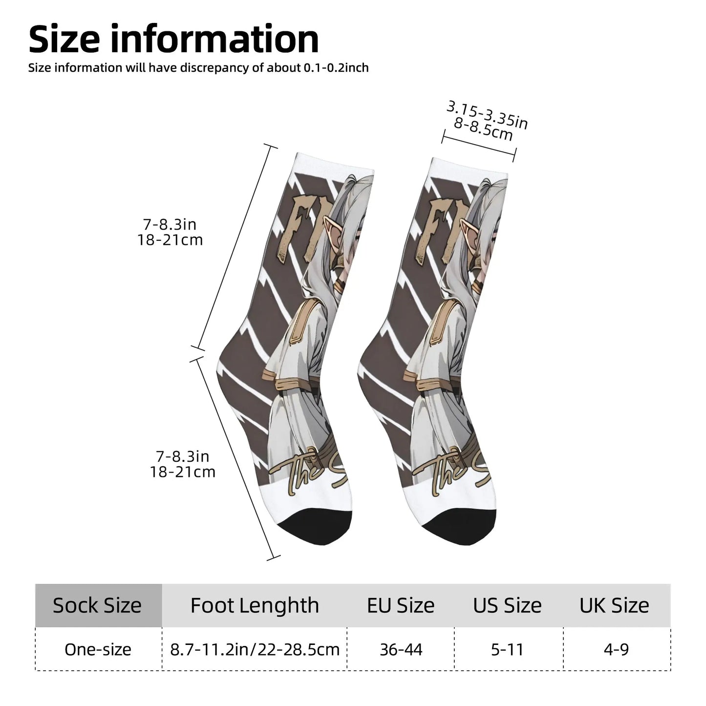 Frieren Beyond Journey’s End Soft Anime Art Socks