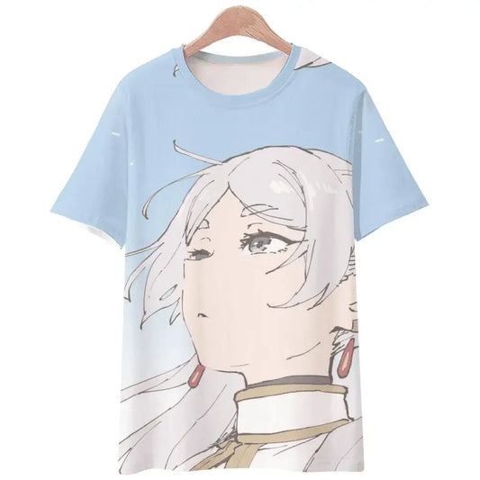 Anime Sousou no Frieren T-Shirt (Adult & Kids) – Minimalist Pastel