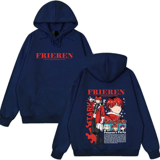 Frieren: Beyond Journey’s End Anime Stark Hoodie Navy Blue