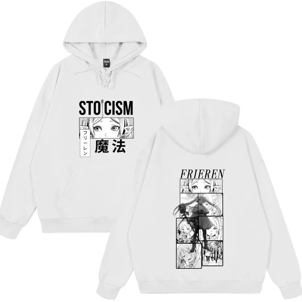 Frieren Stoicism White Hoodie from Frieren: Beyond Journey’s End