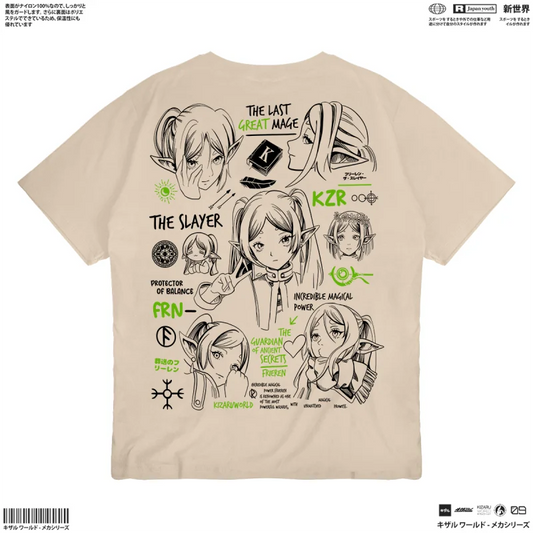 Sousou no Frieren Anime Beige T-Shirt