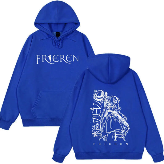 Anime Frieren: Beyond Journey's End Blue Hoodie