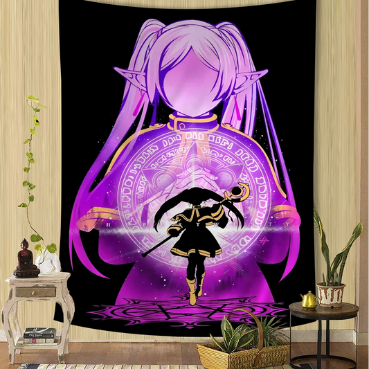 Frieren: Beyond Journey’s End Purple Magic Circle Wall Tapestry