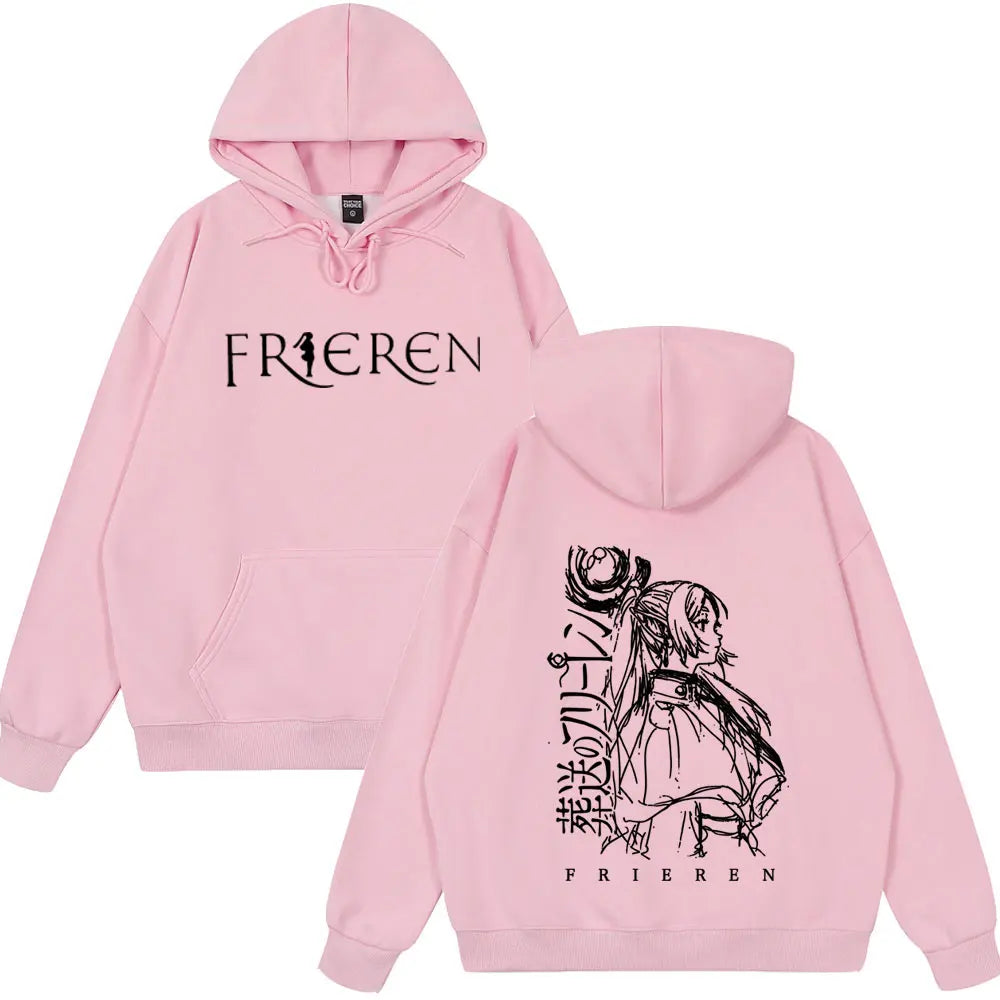 Anime Frieren: Beyond Journey's End Pink Hoodie