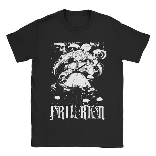 Sousou no Frieren Anime Black T-Shirt