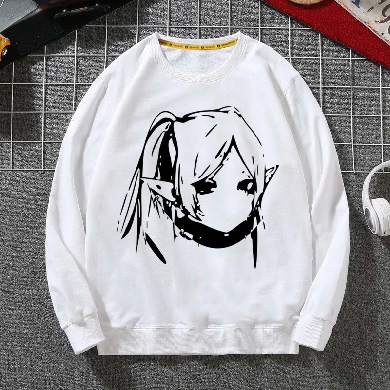 Frieren Anime White Sweatshirt