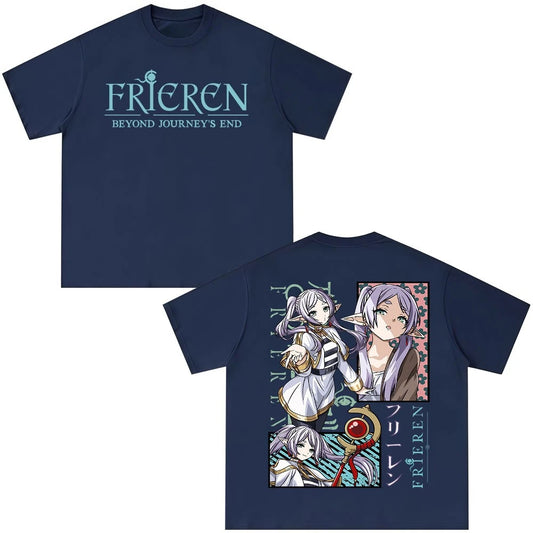 Frieren: Beyond Journey’s End Anime Frieren T-Shirt Navy Blue