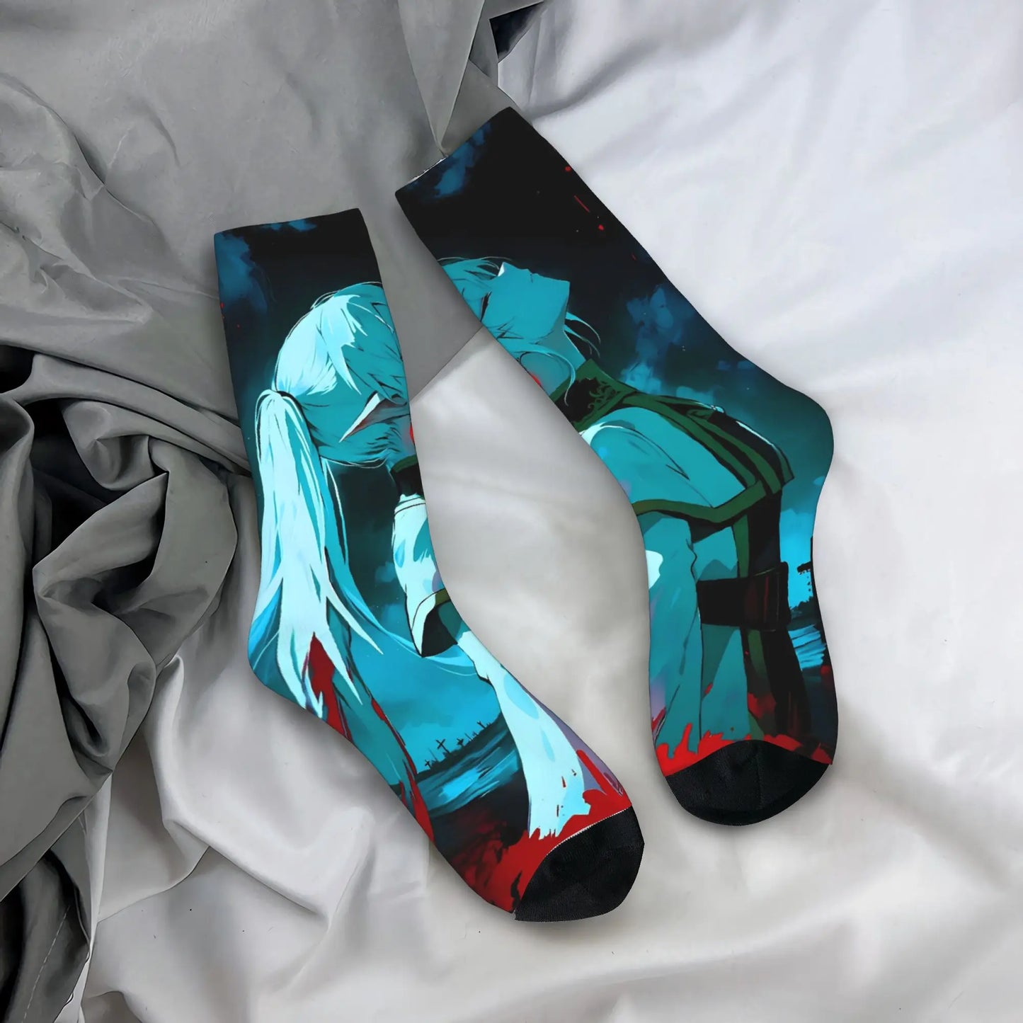 Frieren Beyond Journey’s End Dark Emotion Anime Socks