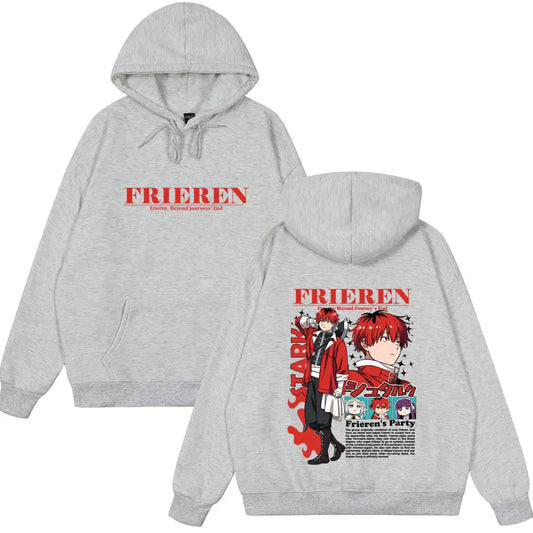 Frieren: Beyond Journey’s End Anime Stark Hoodie Gray