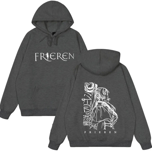 Anime Frieren: Beyond Journey's End Dark Grey Hoodie