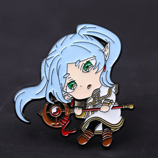 Frieren: Beyond Journey’s End Chibi Frieren Button Pin