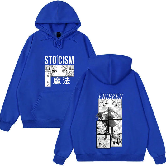 Frieren Stoicism Blue Hoodie from Frieren: Beyond Journey’s End