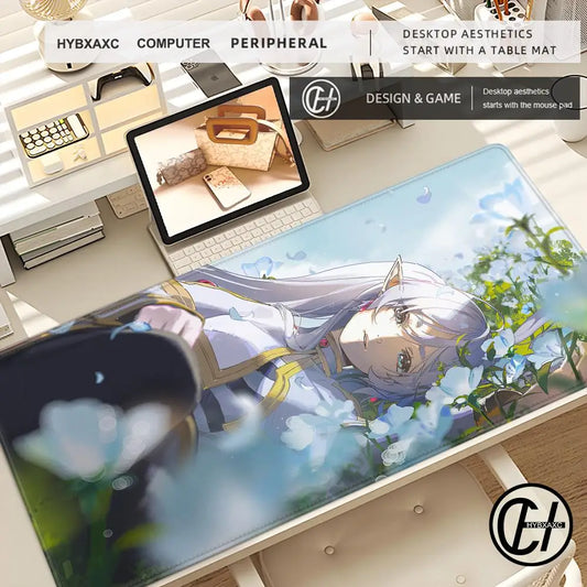 Frieren: Beyond Journey’s End Desk Mat – Serene Frieren Floral