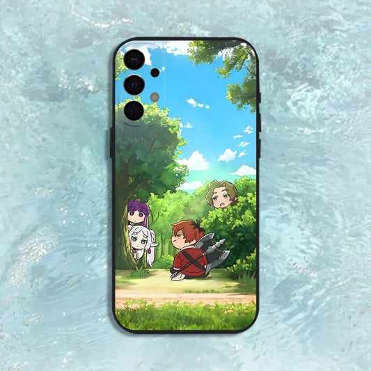 Frieren Chibi Forest Scene Samsung Phone Case – Cute Fantasy Adventure