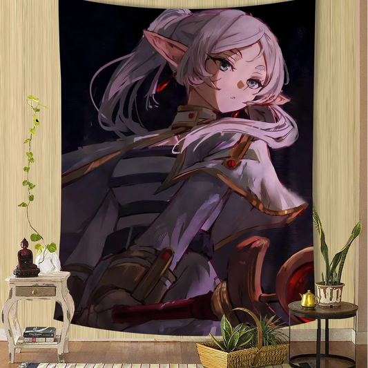 Frieren: Beyond Journey’s End Dark Fantasy Frieren Wall Tapestry
